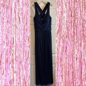 David’s Bridal navy blue bridesmaid/formal dress